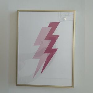 Modern Pink Lightning Bolt Art Print
